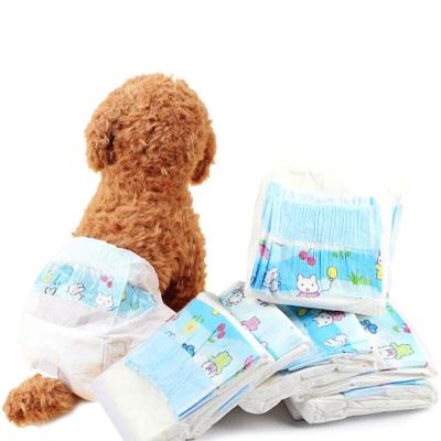 China Cotton Topsheet Disposable Pet Diapers PE Film SAP Small Dog Nappies for sale