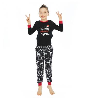 China Thermal Winter Christmas Pajamas Family Pajamas 100% Unisex Cotton Kids Pajamas Set for sale