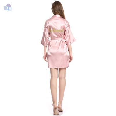 China Wholesale Embroidery QUICK DRY Bridesmaid Morning Robe Solid Kimono Long Robe for sale