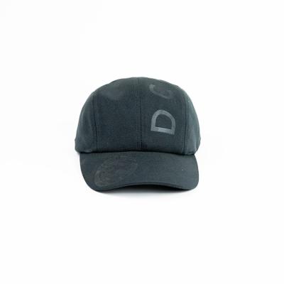 China Gorras JOINT Mens Black 4 Panel Cloth Stair Hats Luxury Polyester Caps Custom Hats for sale