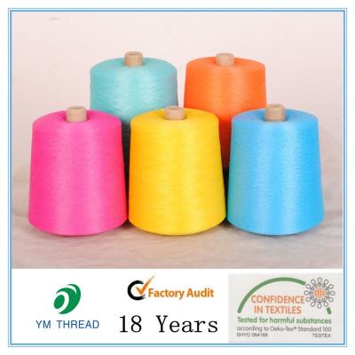 China Anti-bacteria 1 Ne 30 Dyed Polyester Spun Yarn To Produce Knitting for sale