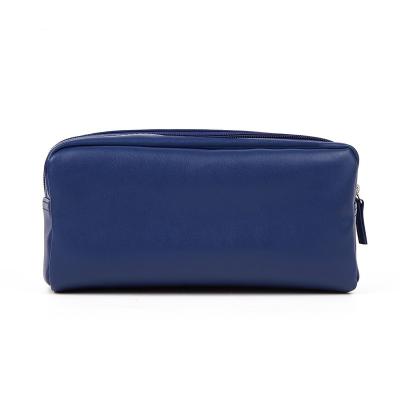 China Custom Large Capacity PU Leather Private Label Cosmetic Bag Makeup Case for sale