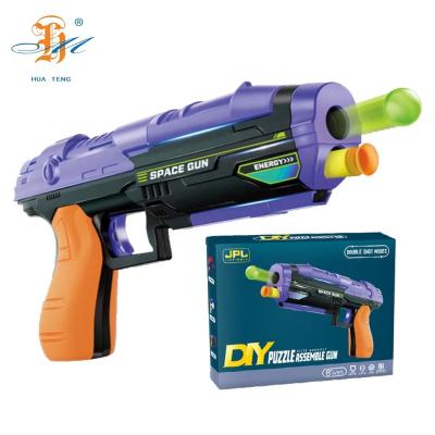 China Hot Selling Assembly DIY Toy Amazon Kids Target Game Gun Toys Blaster Shooting Gun 2 In 1 Soft Bullet Children Gift Age 8+ MINI assembly toy gun for sale