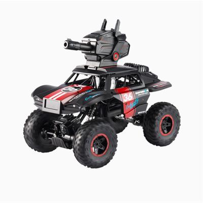 China RC Hobby Four-Wheel Remote Control Car With Fort And Water Shooting And Rechargeable Barbette Stunt Car Bomb for sale