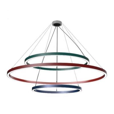 China Extrude Aluminum Housing / Acrylic Lens China Zhongshan 1 Inch Modern Architectural Linear Moonring LED Light Pendant Light With Ring Shape for sale