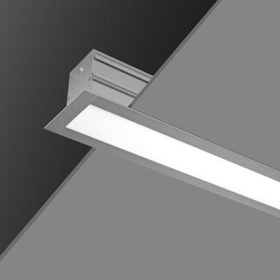 China Extrude Aluminum Housing / Acrylic Lens 2.5 Inch 20w Architectural Lens Recessed Led Linear Light For Office Modern Style And Slim Height Custom Ceiling Light for sale