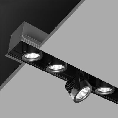 China Extrude Aluminum Housing / Acrylic Lens Customized 6 Inch High Output Desk Recessed Adjustable Spot Light With Channel for sale