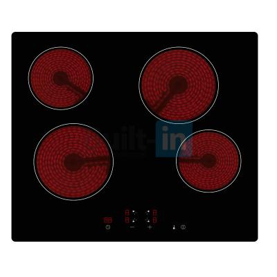 China Hotel 60cm Built-In Electric Stove Hob Infrared Ceramic Cooktop Coil Electric Radiant Cooktop for sale