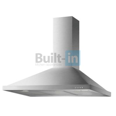 China Hotel High Airflow Tower Rangehood Kitchen Appliances 90CM Stainless Steel Integrated Light Aluminum Housing Motor LED for sale