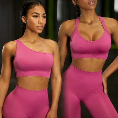 China Breathable Wholesale Export 5 Pieces Sports Wear Yoga Sets Fitness Women Wear Yoga Bra and leggings pants set for woman for sale