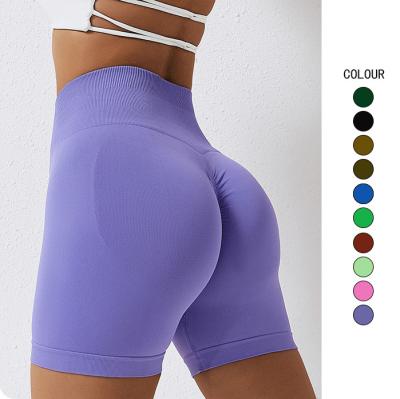 China New Fashion Breathable Nylon Spandex High Waist Yoga Shorts Women Fitness Gym Yoga Shorts Sports Wear For Women Gym Wear for sale