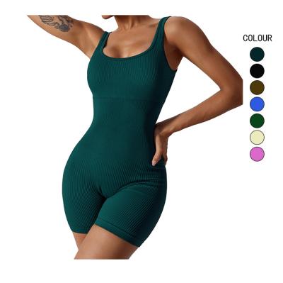 China Factory Outlet Breathable Back One Piece Yoga Jumpsuit Lovely Bodycon Seamless For Women Yoga Sets Gym Wear for sale