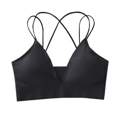 China Beauty Seamless Breathable Sexy Deep V Back Girl And Women Sport Bra for sale