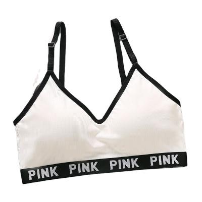 China One Piece High Quality Newest In Stock Items Hippie Knitted Sports Bra Freesize Female Bras Without Back for sale