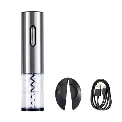 China Stainless Steel Wine Opener Rechargeable Auto Electric Cork Pull Stored Bottle Opener à venda