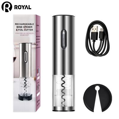 中国 Electric Mini Wine Bottle Opener Package Stainless Steel Bottle Wine Corkscrew / Opener With Foil Cutter 販売のため