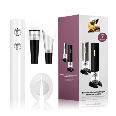 중국 Sustainable Wine Opener Set Electric Corkscrew Bottle Opener With Foil Cutter Wine Pourer And Cork 판매용