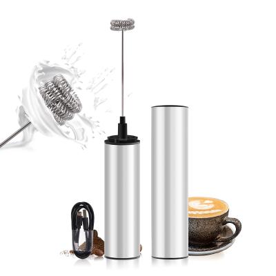 China Electric Automatic Milk Frother, Sustainable New Design Stainless Steel Foam Rechargeable Coffee Maker for sale