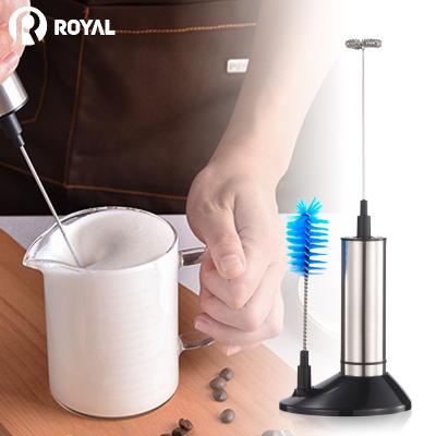 China Battery Stainless Steel Milk Frother Maker Viable Best Selling Automatic Handheld Coffee Drinks Mini Milk Frother Electric Milk Frother for sale