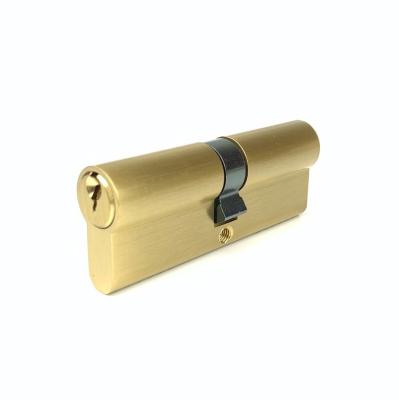 China 80mm Euro Profile Double Brass Cylinder for sale