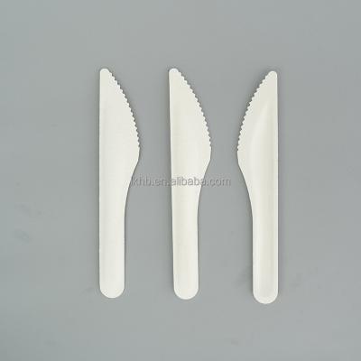 China Biodegradable Compostable Within 90 Days 100% Sugarcane Bagasse Paper Cutlery Biodegradable Fiber Pulp Knife for sale