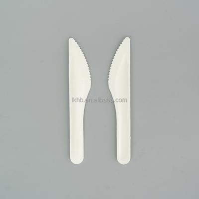 China Compostable Biodegradable Within 90 Days Bagasse Disposable Pulp Cutlery Biodegradable Knife For Dinner for sale