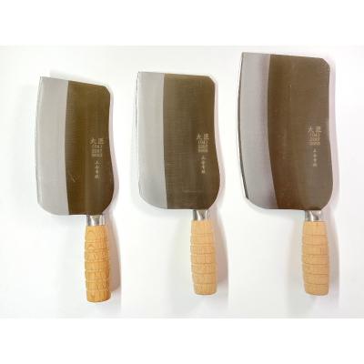 China Viable Heavy Duty 3-Ply Forged Blue Steel Cleaver Meat Knife for sale