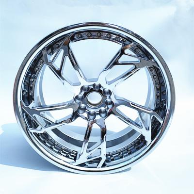 China Automotive Car Forged 2 Piece Passenger Car Wheels Chrome Rims Car Alloy Wheels For Sale for sale