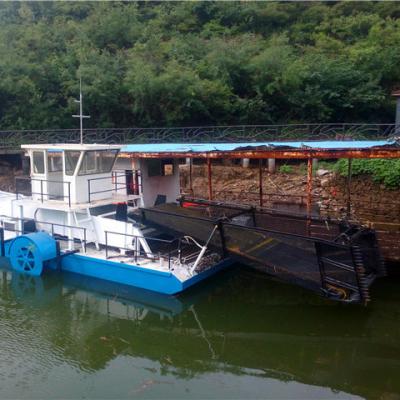 China Automatic fern water harvester lettuce cutting/aquatic weed harvester water lake/river water and gathering machinery for sale for sale