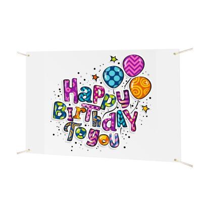 China Eco-Friendly Waterproof Happy Birthday Yard Sign It's My Birthday Banner Large Fabric Hanging Decoration for sale