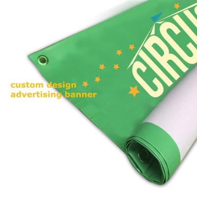 China Custom Full Color PVC Waterproof Eco-friendly Flex Advertising Banner With Grommets for sale