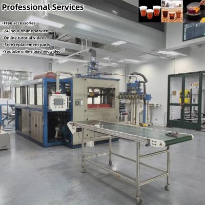 China High Production Efficiency Plastic Thermoforming Machine Used For Plastic Plates And Cups Making for sale