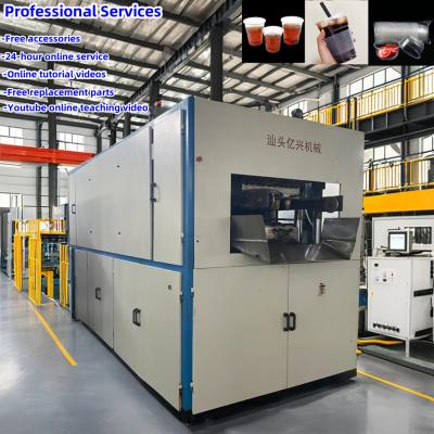 China Highly Automated Plastic Thermoforming Machine for Making Plastic Water Cups Easy Operation and Forming Height 210mm for sale