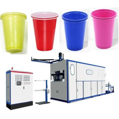 China 11KW Heating Power Fully Automatic Disposable Plastic Cup Making Machine for Cake Box and Other Products for sale