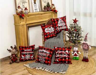 China Wholesale Good Quality Polyester Christmas Decorative Cartoon Santa Design Chair Pillow Cover for sale