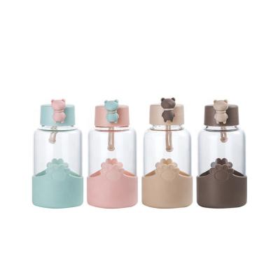 China WITH the LID Mini Cute Glass Water Bottle for sale