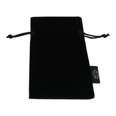 China Recyclable Soft Black Velvet Jewelry Gift Pouch Bag With Logo for sale