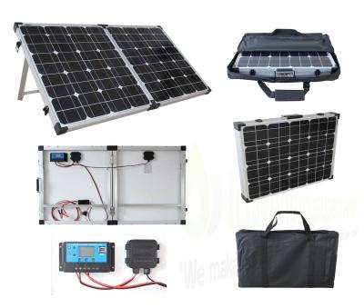 China Folding Solar Panel Making Machinery 200w 12v Solar Panel For RV Home Use Camping Caravan HT-M100W for sale