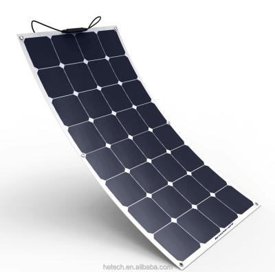 China Sunpower ETFE 100w semi flexible solar panel for yachts for sale