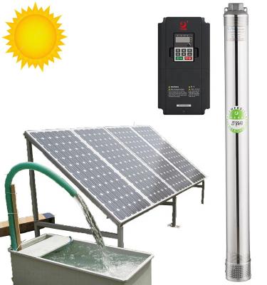 China 4KW Solar Panel 5.5hp Home Irrigation For One Farm 10m3 Water Per Hour Solar Water Pump With Inverter for sale