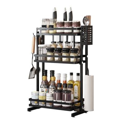 China Modern Simplicity OGJ Installation Free Rotating Collapsible Storage And Tidy Rack Seasoning Kitchen for sale