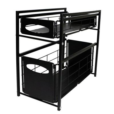 China New special hot-selling modern hot-selling black painting OGJ2021 black kitchen wrought iron kitchen sink single sliding rack for sale