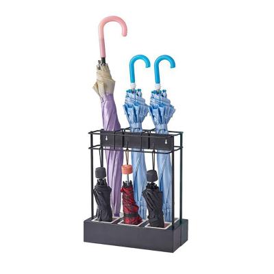 China OGJ New Metal Umbrella Storage Stand Viable Stand Display Indoor Hotel Office Umbrella Stand for sale