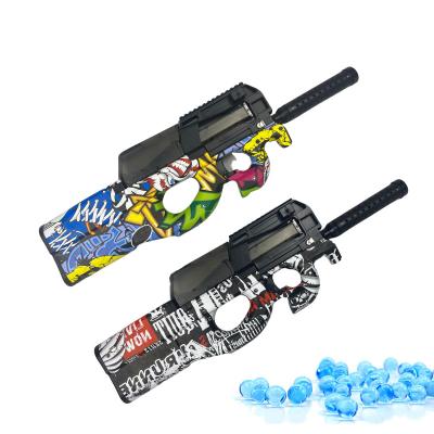 China Funny Outdoor Orbi Toy Gel Water Ball P90 Gun Ball Blaster Children Play Splatter Ball Gun Toy For Boys for sale