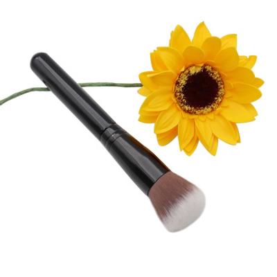 China Angular Blush Plain Black Nylon Bristle Makeup Tool Eyebrow Eyeshadow Blush Makeup Brush for sale