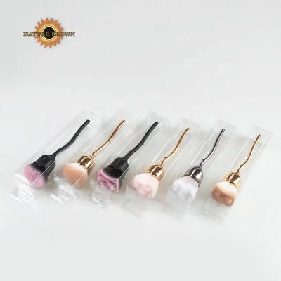 China Wholesale Super Large Base Makeup Brushes Simple Face Gold Rose Makeup Brush For Powder Cosmetic for sale