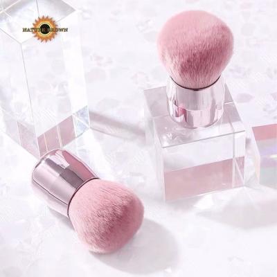 China Smudge Brush New Base Loose Powder Large Handle High Gloss Portable Short Head Mushroom Single Makeup Brush for sale