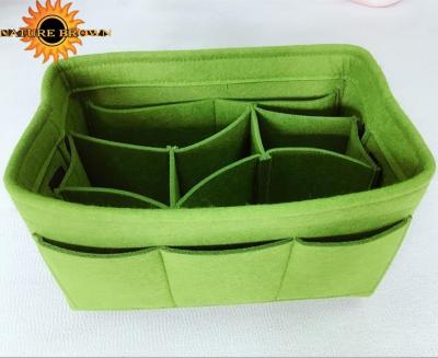 China Lady New Design Wool Felt Cosmetic Makeup Bag Organizer for sale