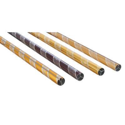 China Metal Promotion Products 980G-1400G Cut Out Rod Gold Color Hollow Aluminum Pipe Tubes for sale