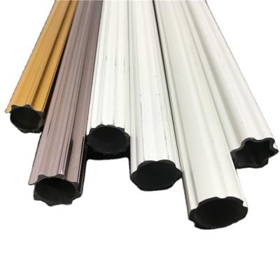 China Metal Aluminum Window Curtain Rod Pole Color Customization Tube For Curtain for sale